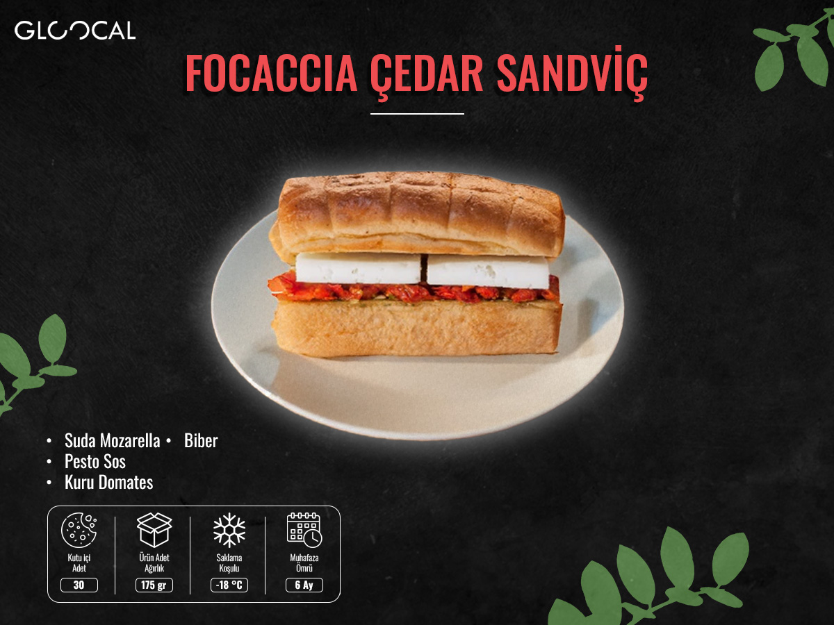 Focaccia Çedar Sandviç - Görsel 2